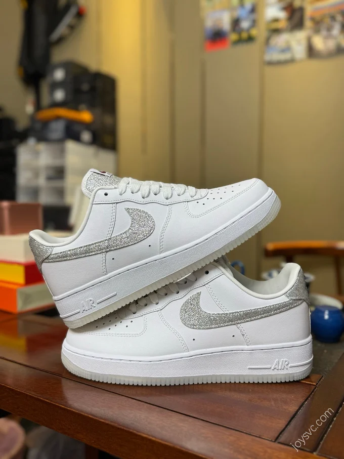 Nike Air Force 1 White Grey Star Shoes HQ3461-191