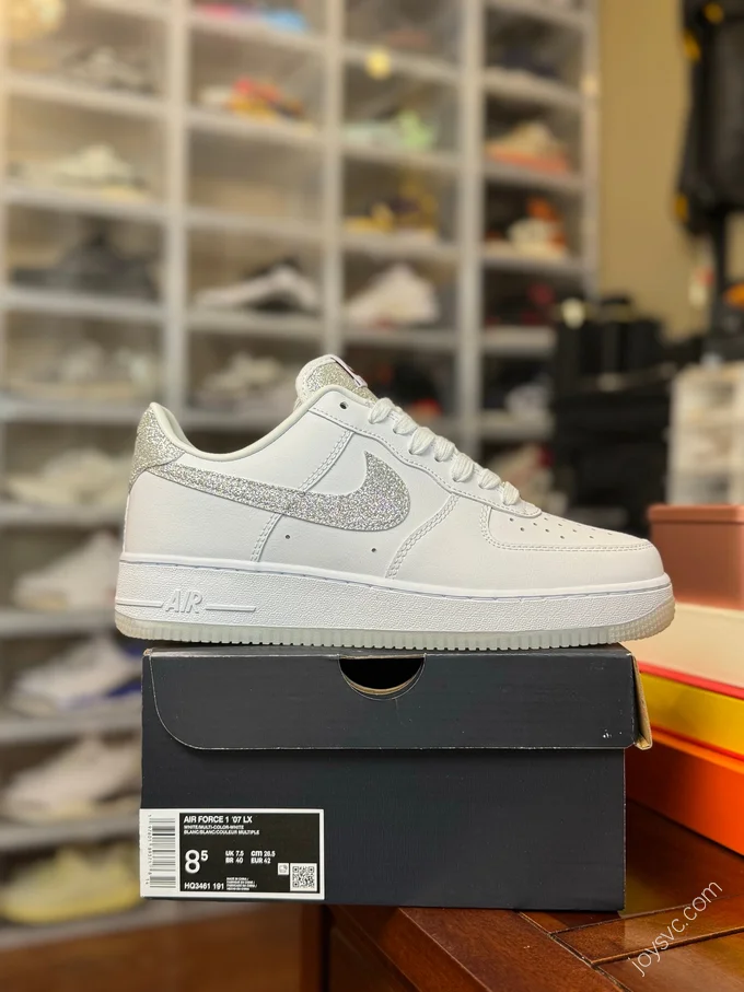 Nike Air Force 1 White Grey Star Shoes HQ3461-191