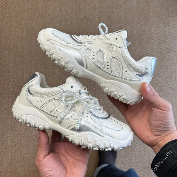 GG-CC Women's Casual Sports Running Shoes White Pearl